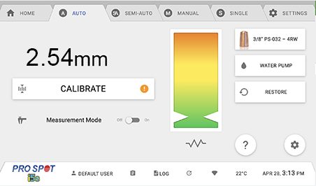 Iconographie de soudure automatique i5s avec interface à écran tactile