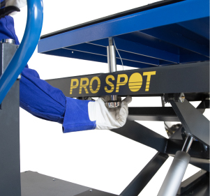 Adjusting upper table on PRO-EVBL
